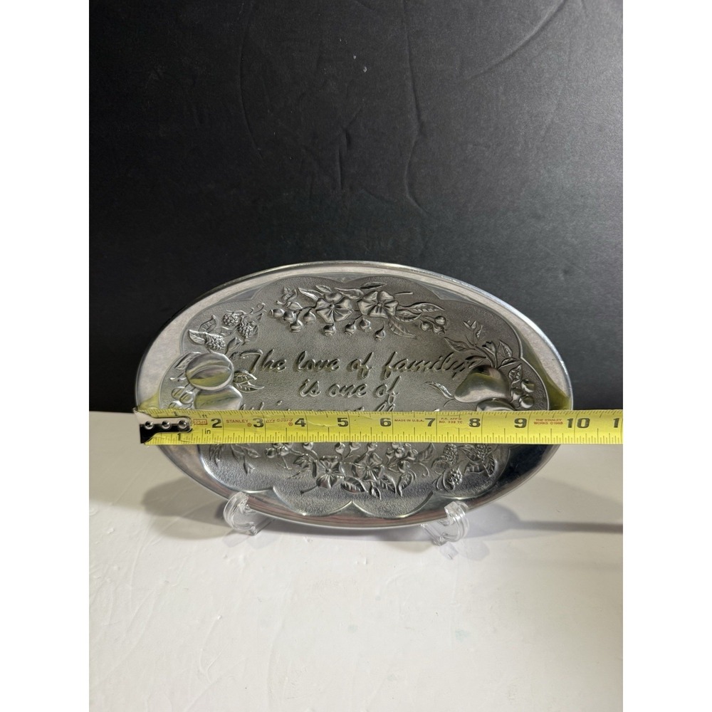 Lenox Pewter Plaque "The Love of Family" Decorative Sentimental Tray - Picture 5 of 6